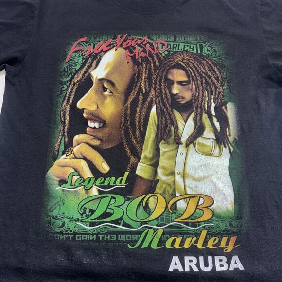 Two And Two Bob Marley T Shirt Size M Graphic Print - Picture 2 of 10